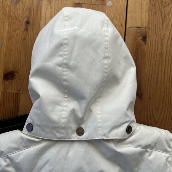 Obermeyer Down Coat Womens 12 White Black Duck Puffer Circuit Ski Snow - Picture 11 of 15